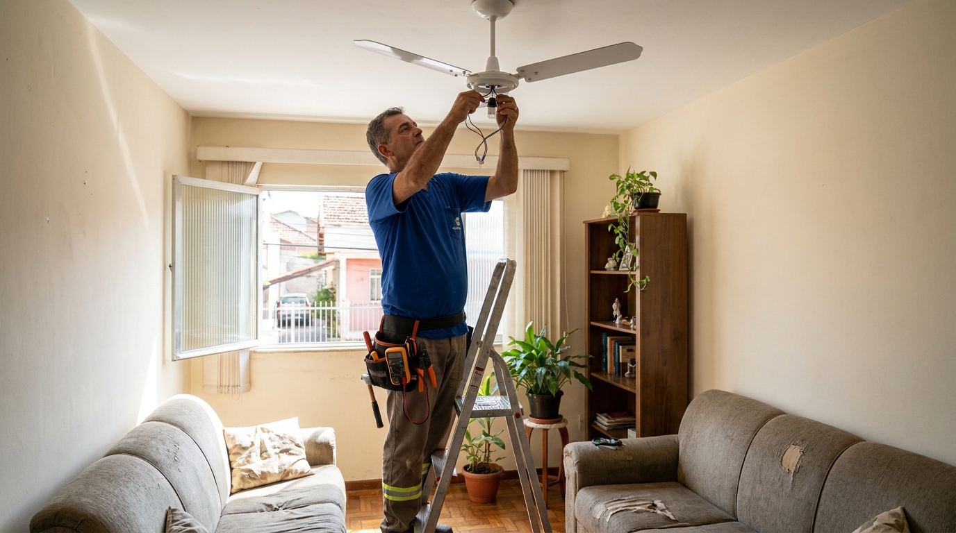 Instalacao de ventilador de teto em Limeira‑SP